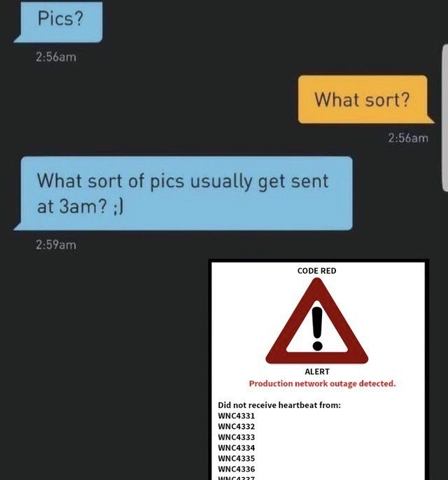 The Only Kind of 'Spicy Pics' an Engineer Gets at 3 AM