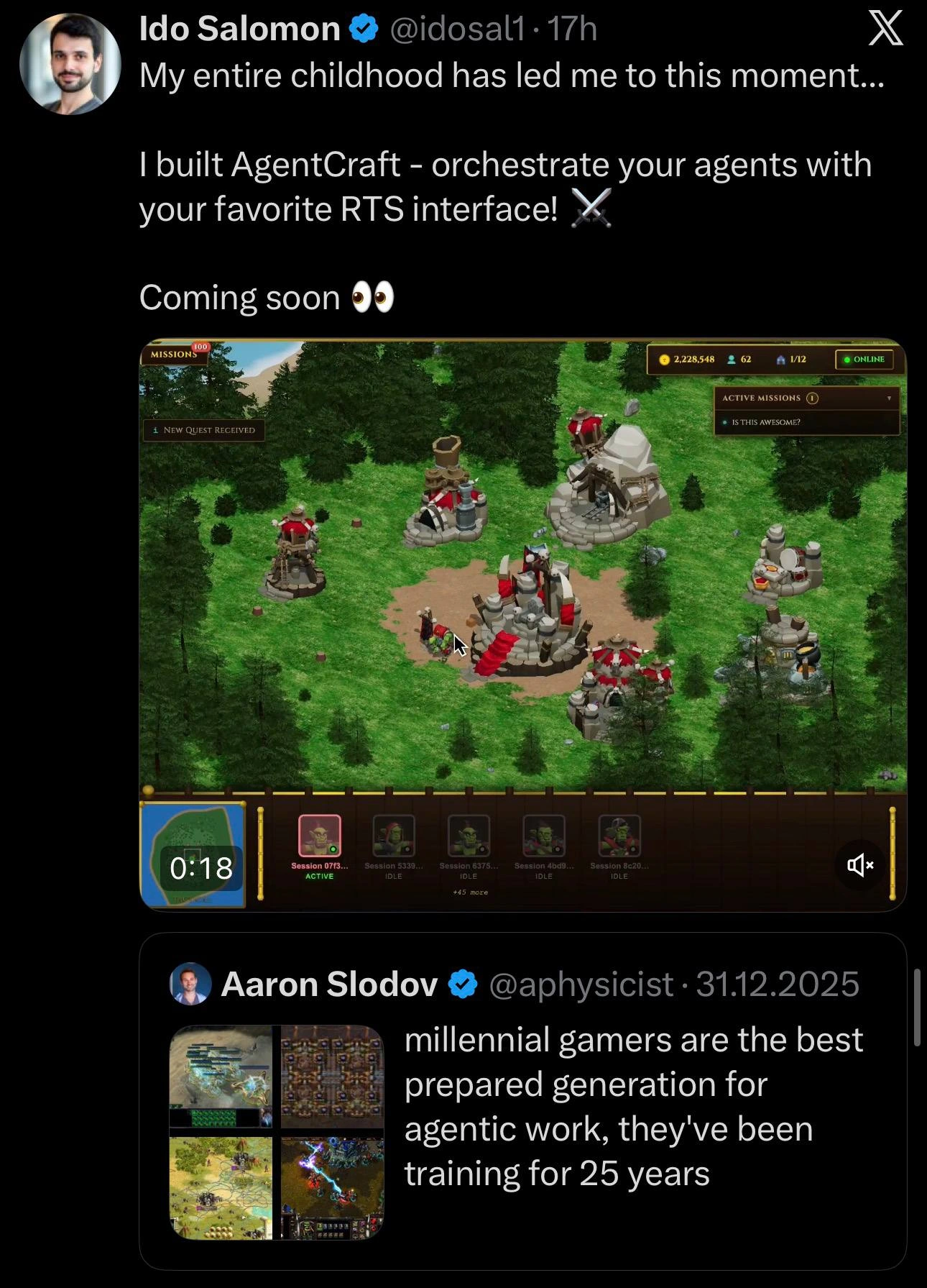 AgentCraft: Managing AI Agents Through an RTS Game Interface
