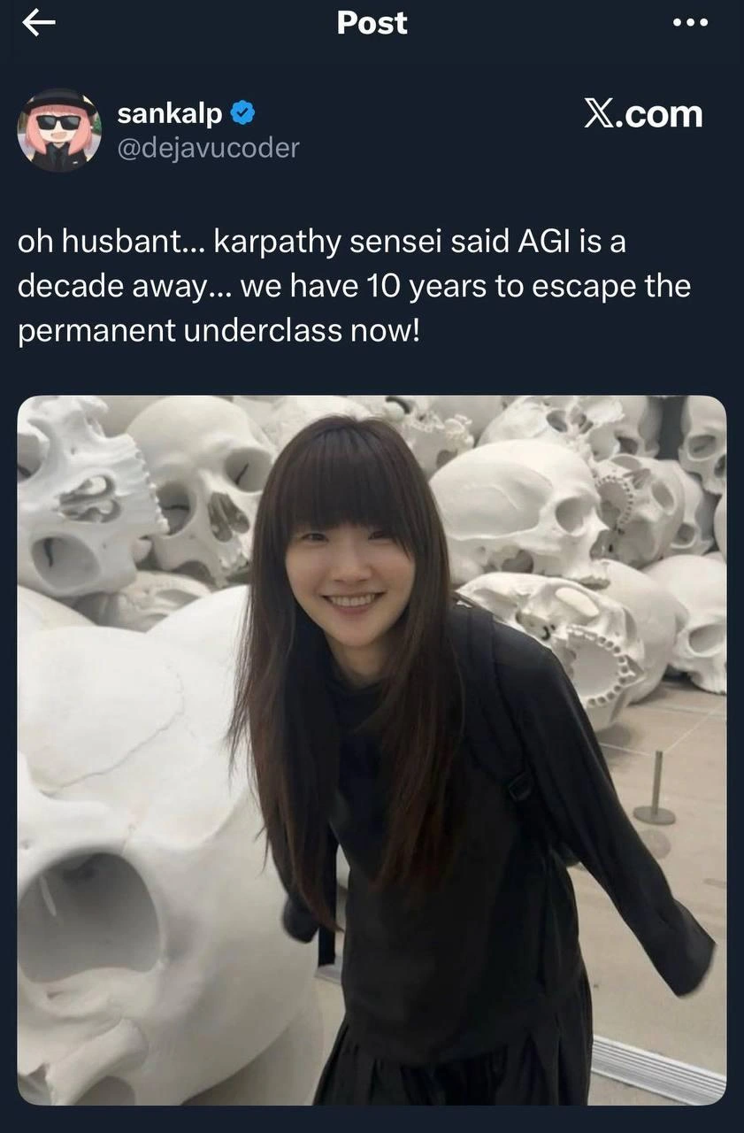 Karpathy Sensei Gives Us a Decade to Escape the AGI Underclass