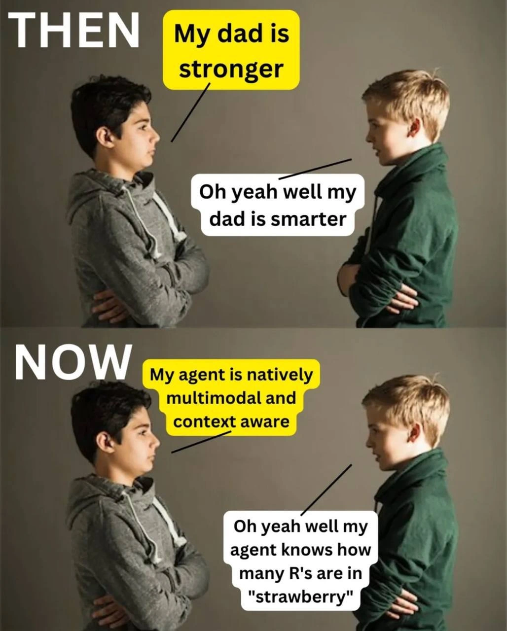 The Evolution of Childhood Bragging Rights, from Dads to AI Agents