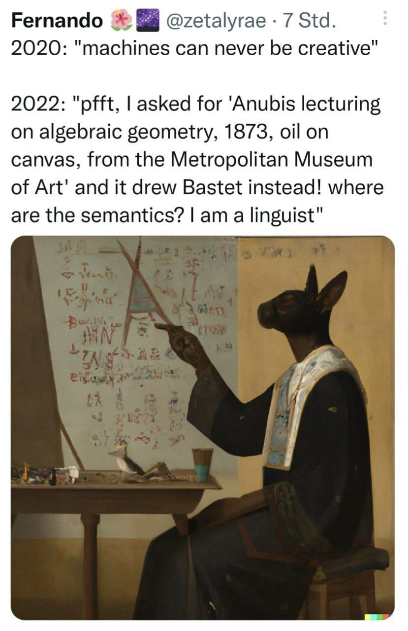 When 'Machines Can't Create' Becomes Nitpicking Anubis Prompt Semantics in AI