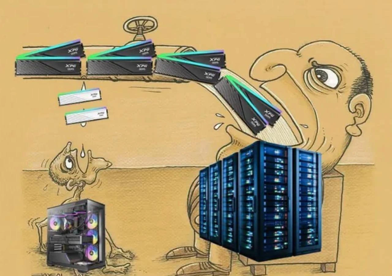 AI Data Centers Devour RAM While Regular PCs Get Crumbs