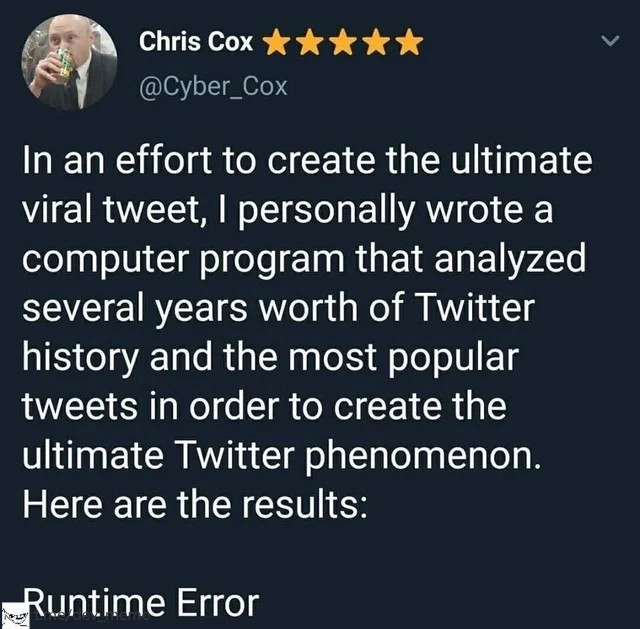 AI-Generated Viral Tweet: Runtime Error