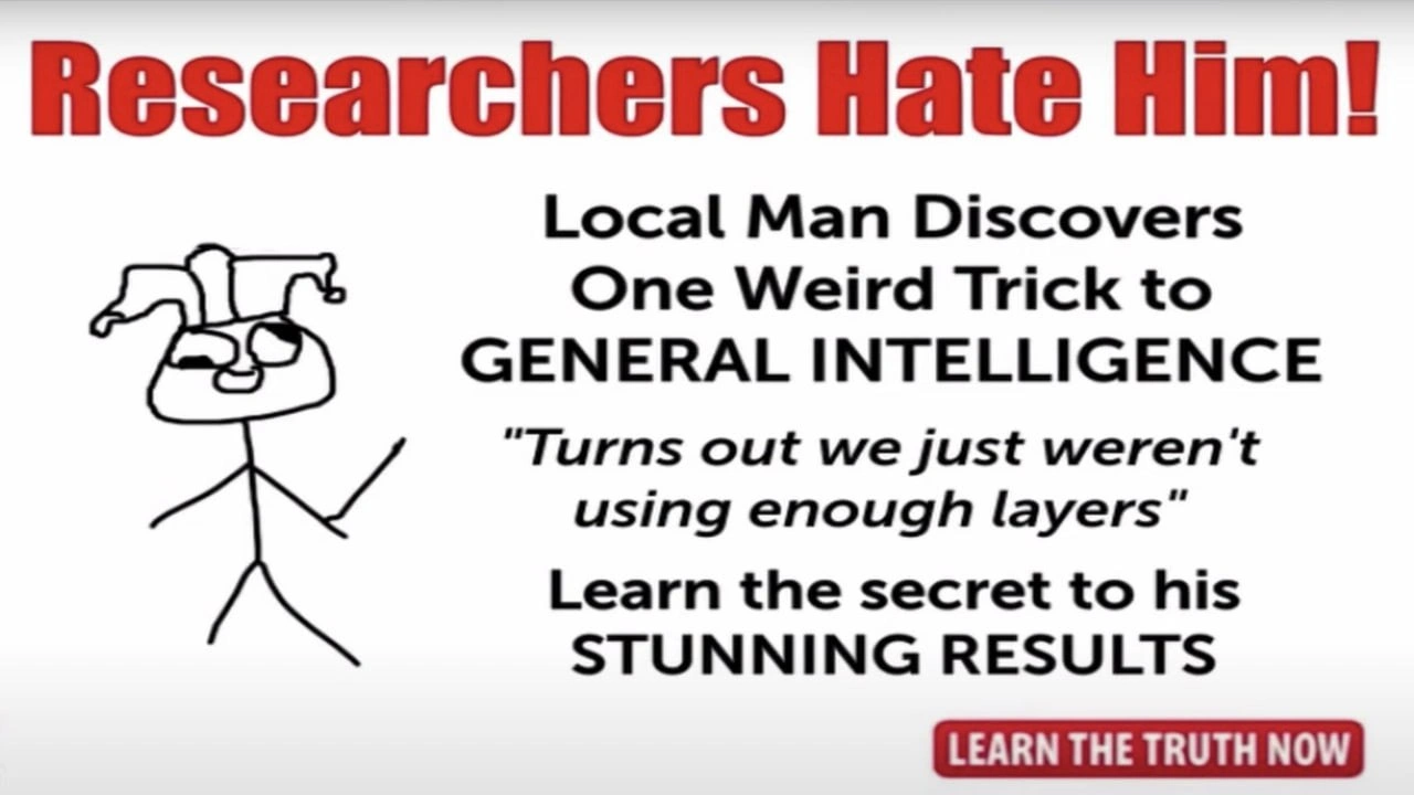 Researchers Hate Him: Clickbait Spoof Claims More Layers Unlock AGI