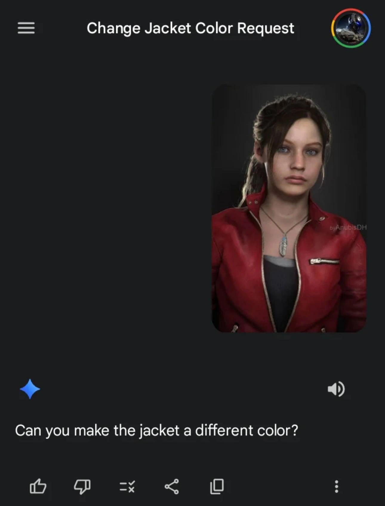 AI Image Generator Gets Trolled With Claire Redfield Jacket Color Change