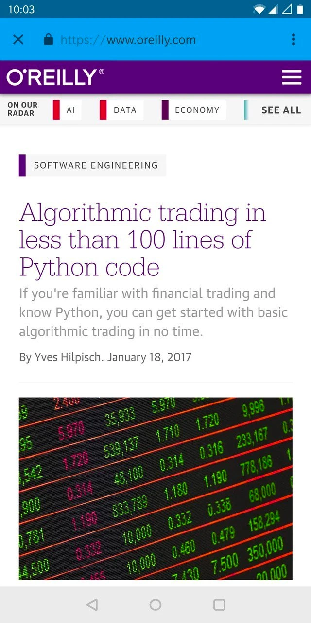 “Algorithmic trading in under 100 Python lines” and other FinTech fairy tales
