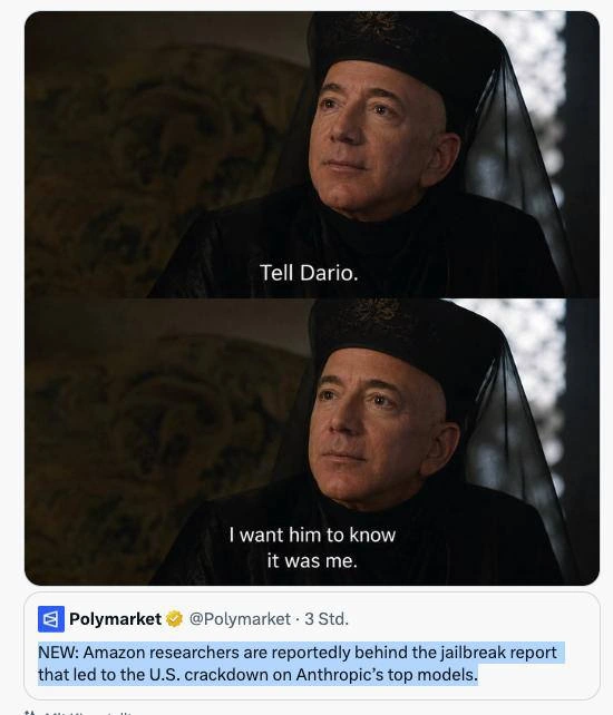 Amazon Tells Dario It Was Them
