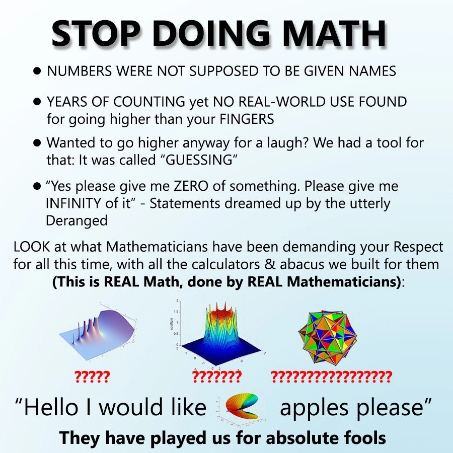 A Satirical Manifesto Against the Absurdity of Mathematics