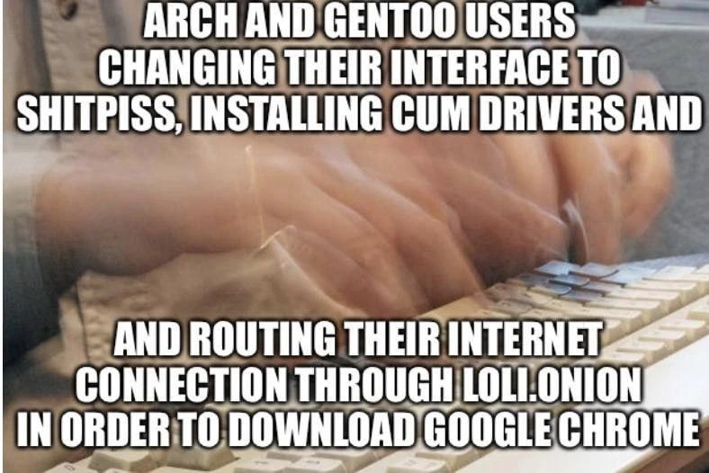 Arch and Gentoo users overcomplicate everything just to download Google Chrome