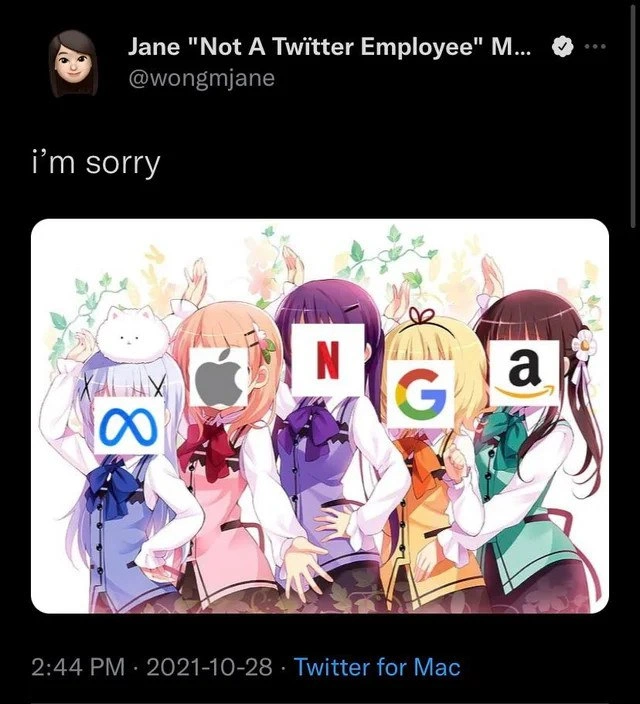 FAANG Becomes MANGA: Anime Girls Wear Big-Tech Logos After Meta Rebrand