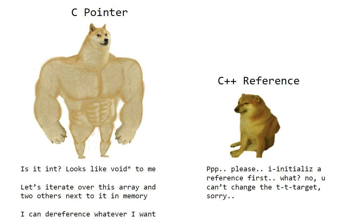 C Pointer Power vs. C++ Reference Safety