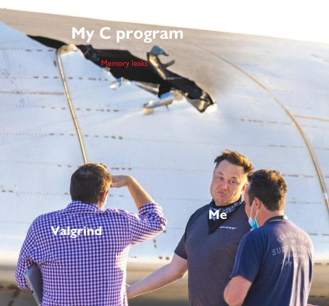 Valgrind calmly showing me the gaping memory leaks in my C program