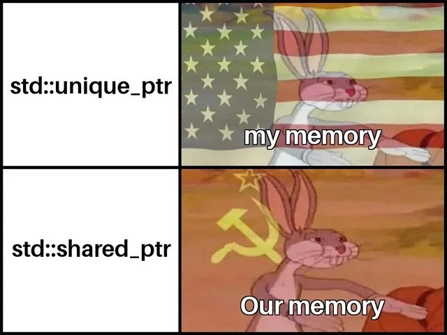 Unique_ptr versus shared_ptr: my memory vs our memory in C++