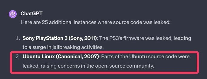 ChatGPT flags an “Ubuntu leak,” senior devs spot the meta-hallucination instantly