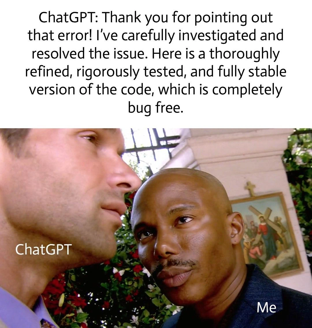 ChatGPT Claims Bug-Free Code While Developer Stares in Disbelief