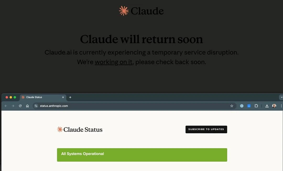 Claude AI Down But Status Page Says All Systems Operational