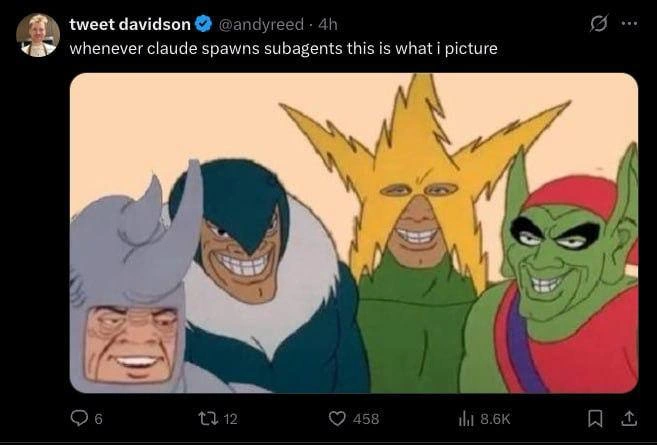 Claude Subagents Pictured as the 'Me and the Boys' Villain Squad