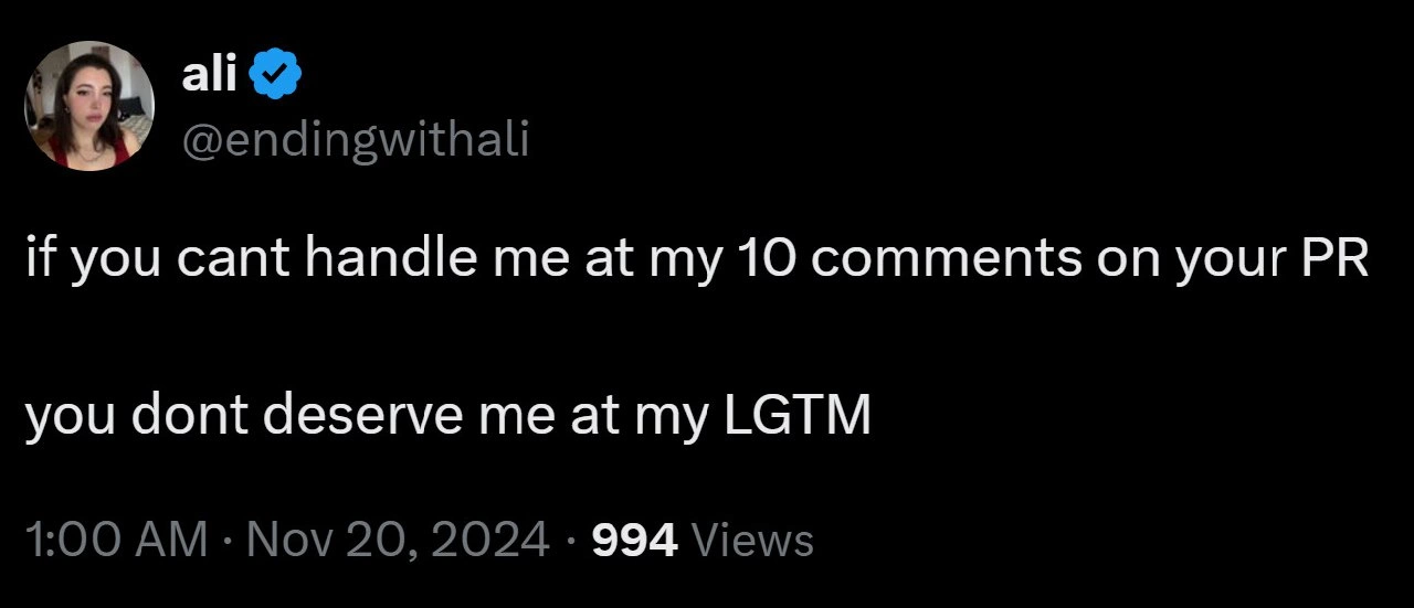 When your reviewer spams ten comments before the sweet, final LGTM arrives