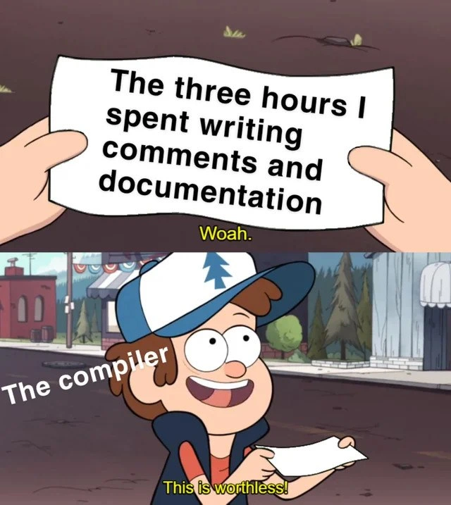 Compiler's Opinion on Meticulous Documentation