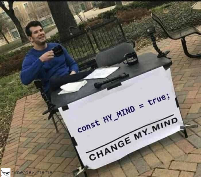 An Immutable Opinion, Declared in Code