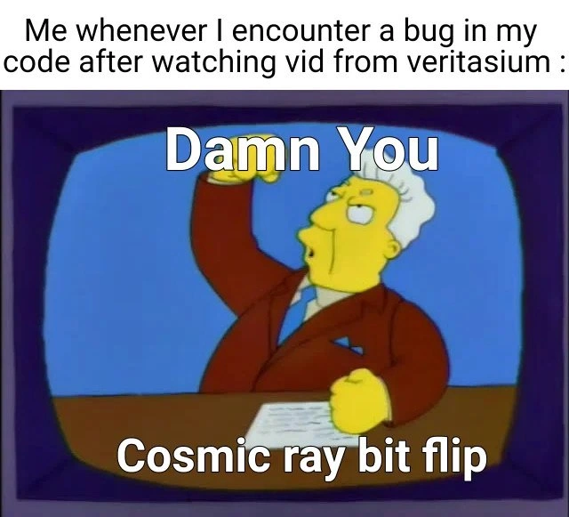 Blaming every weird bug on cosmic ray bit flips post-Veritasium binge