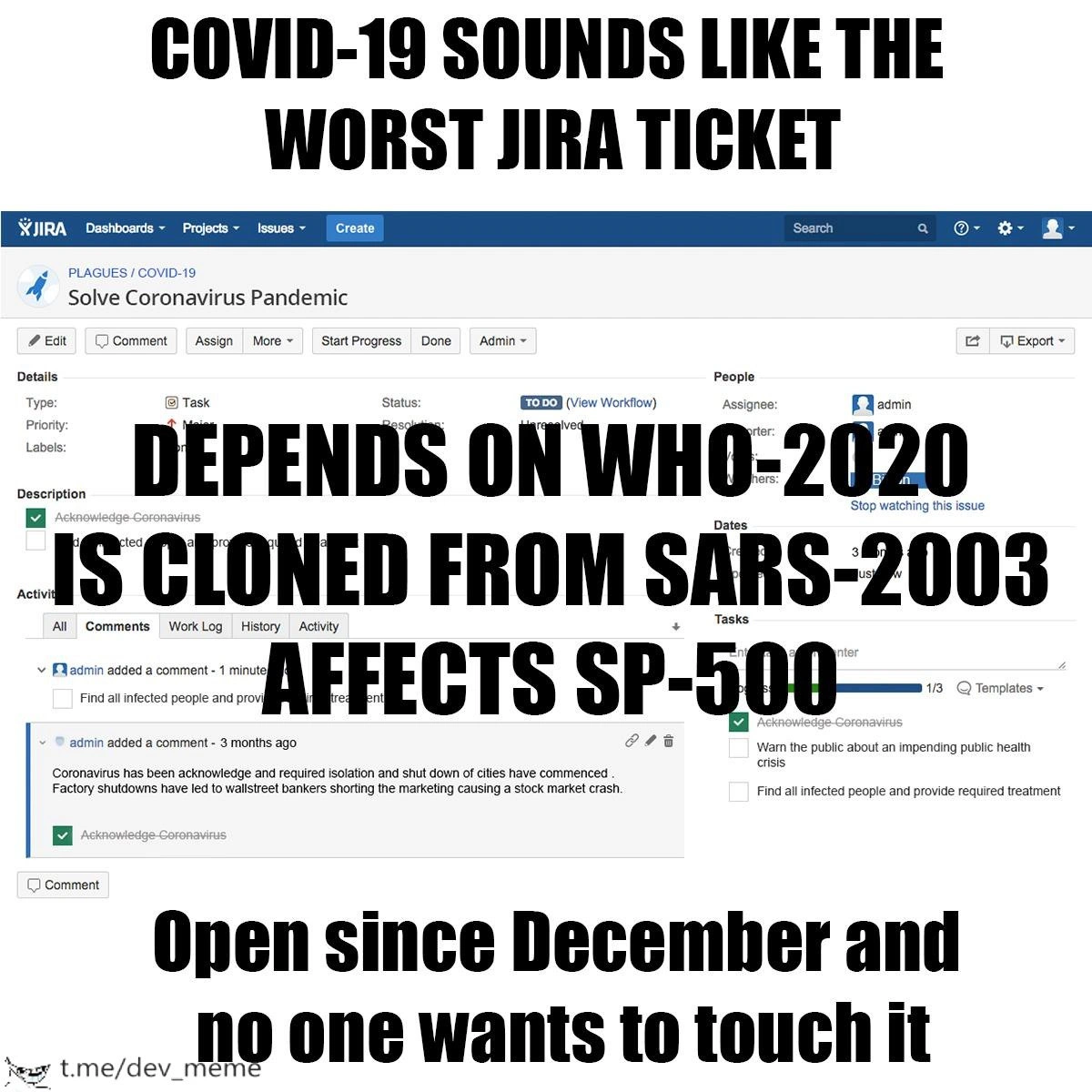 The Pandemic as the Ultimate Cursed Jira Ticket