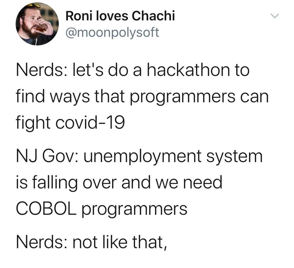 The Hackathon We Want vs. The COBOL We Need