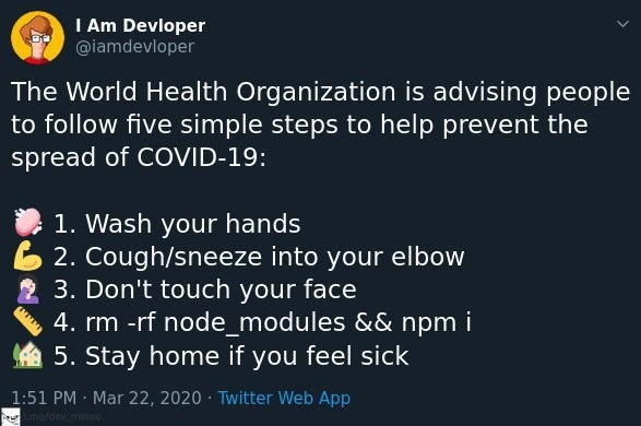 The Developer's Panacea for COVID-19