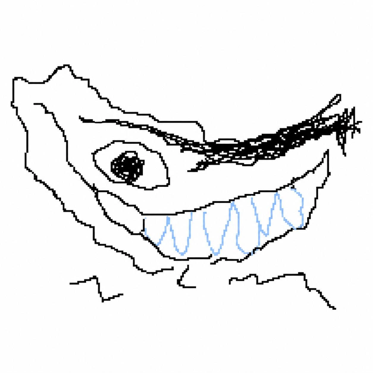 Crudely Drawn Grinning Menace: Peak Low-Effort Shitpost Energy