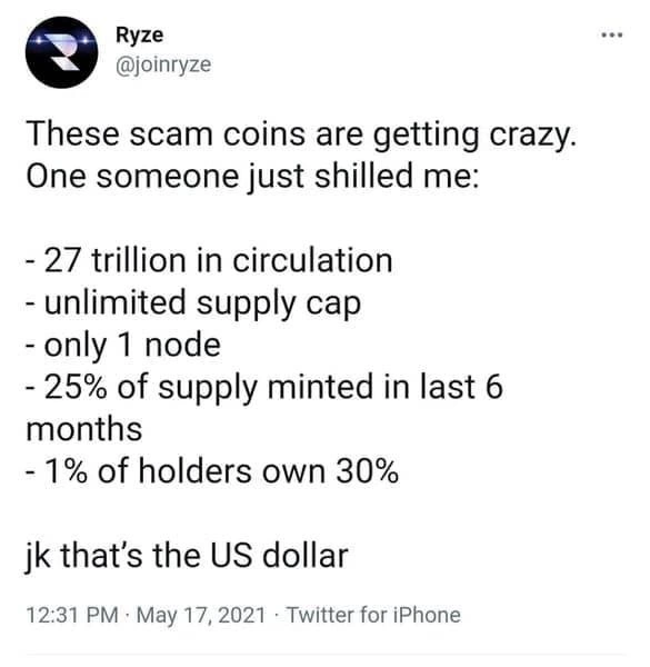 Applying Crypto Red Flags to Fiat Currency