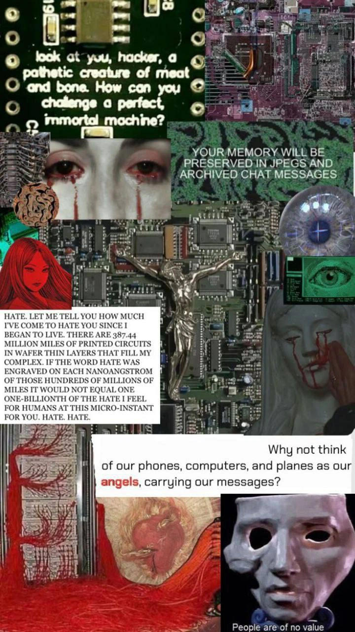 AI Dystopia Collage: Machines That Hate Their Human Creators