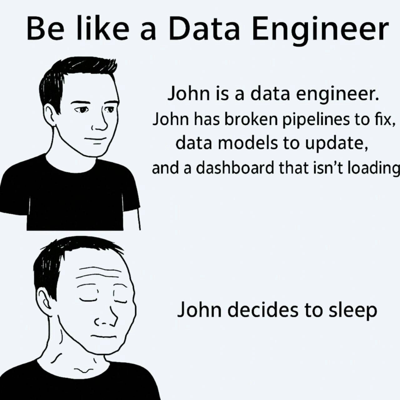 Pipelines burning, dashboards down - John optimizes for personal uptime with sleep