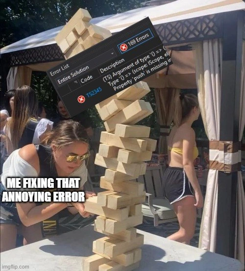 Fixing one TypeScript error topples the entire precarious codebase tower