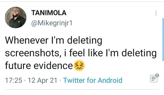 The Archival Anxiety of Deleting Screenshots