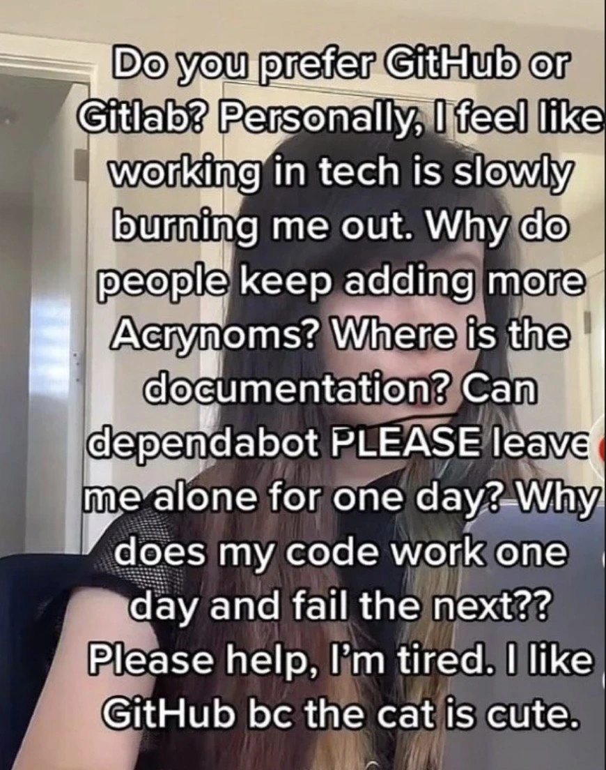 Deciding Git host while dependabot pings and tech burnout slowly sets in