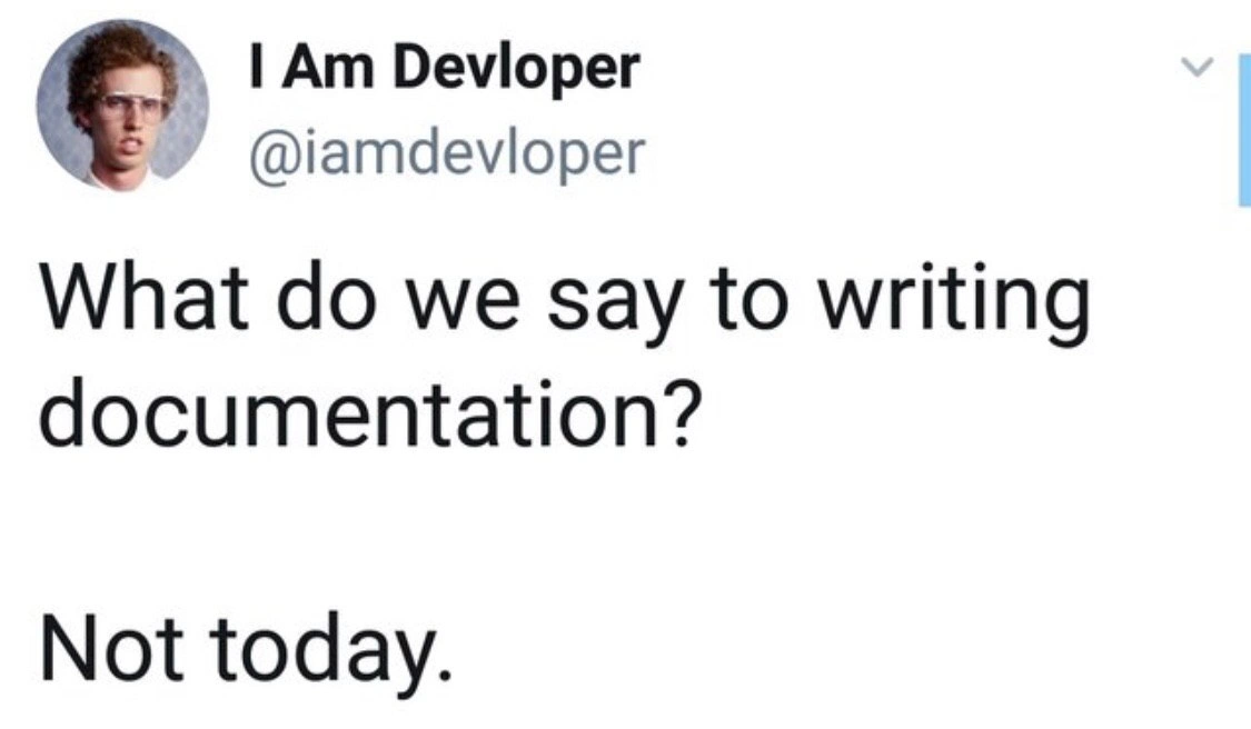 A Developer's Solemn Vow Against Paperwork