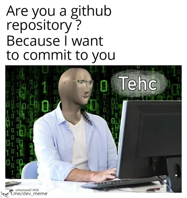 A Developer's Cringey Pickup Line