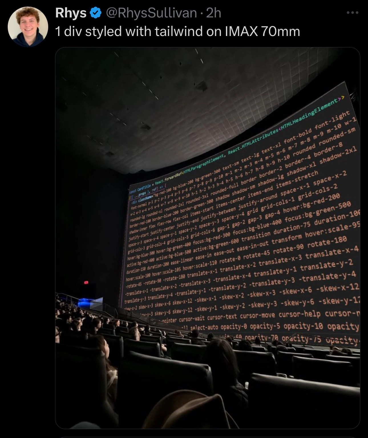 When Tailwind utility classes demand IMAX-level screen real estate for one div