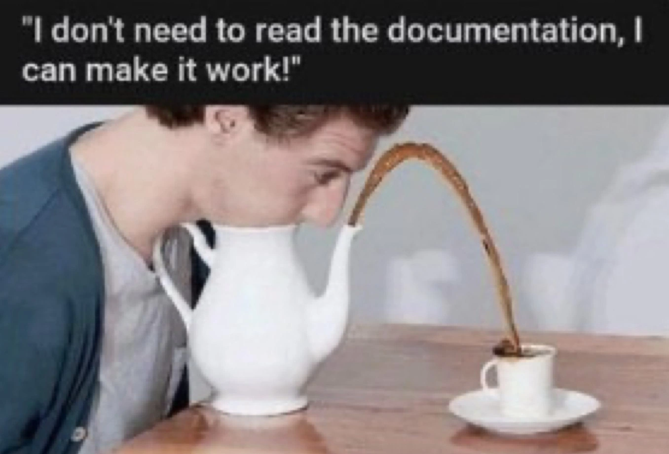 When you skip the README and invent your own API semantics