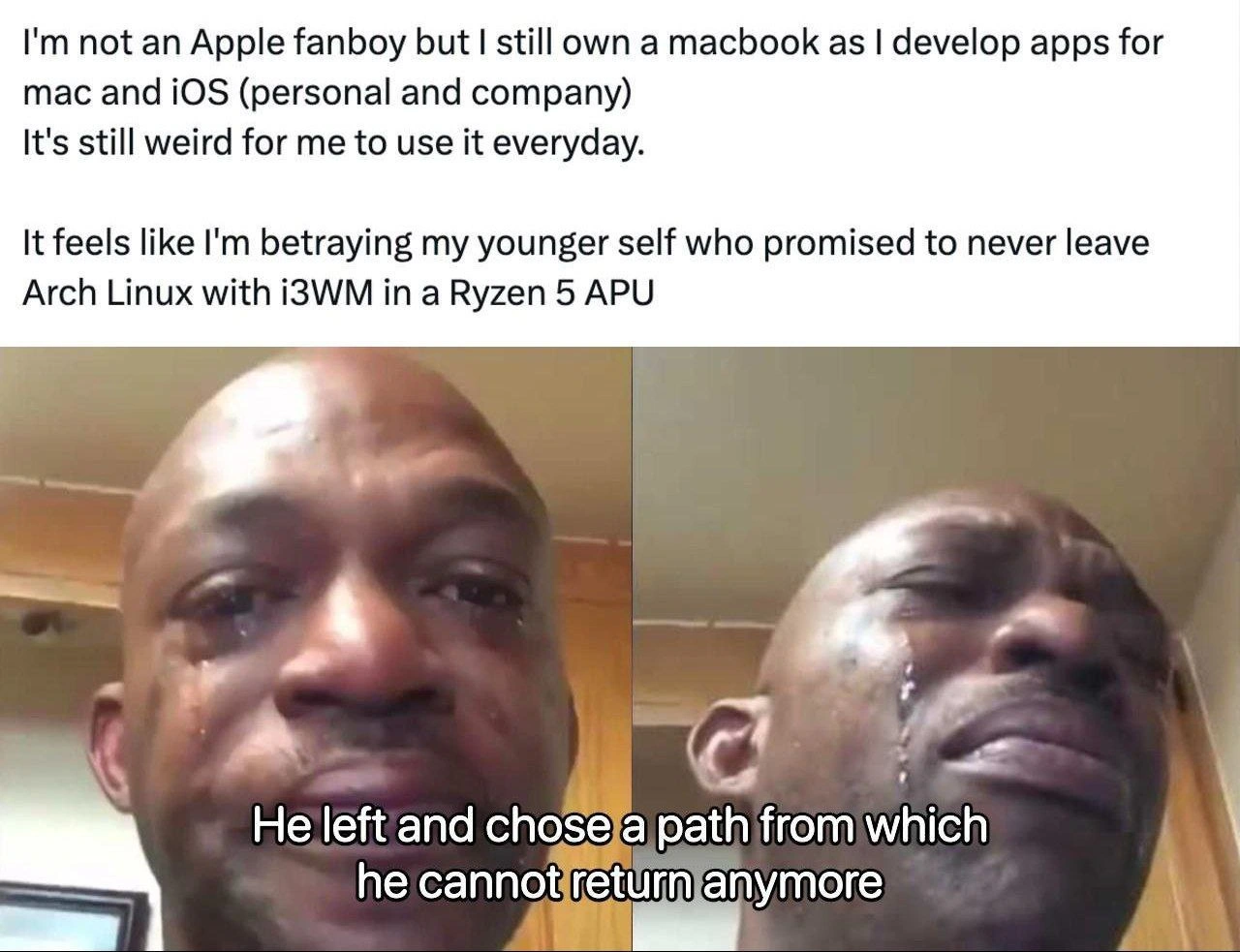 When your Arch-Linux oath collides with macOS provisioning reality