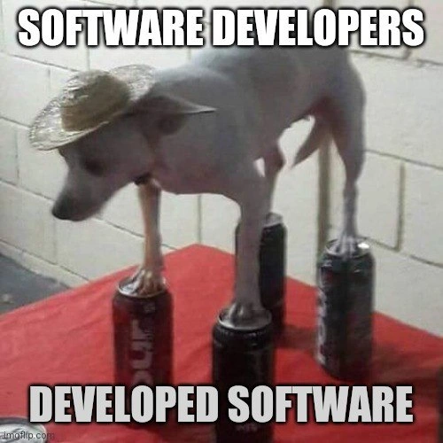 Developers precariously balancing on the fragile stack of their own software
