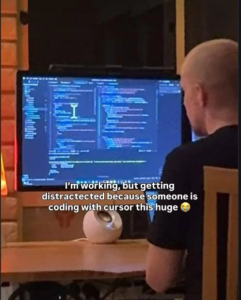 Distracted by Someone Coding With a Cursor This Huge
