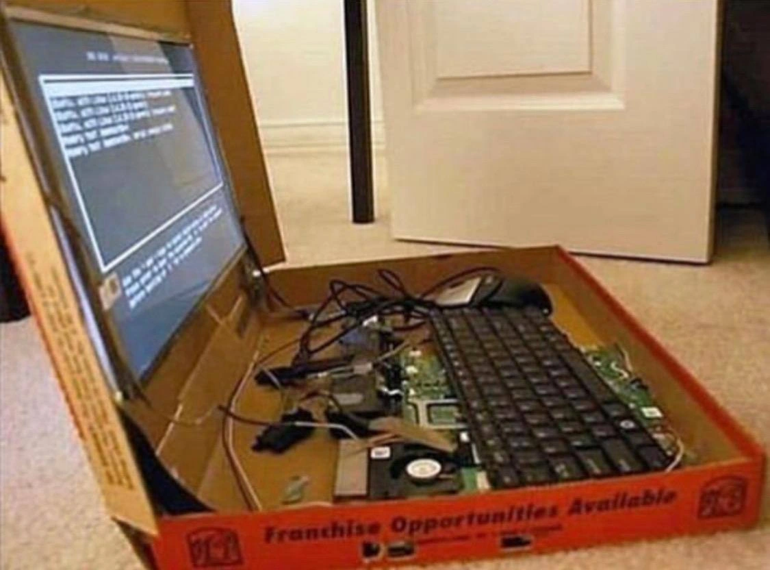 DIY Laptop Built Inside a Pizza Box, Franchise Opportunities Available