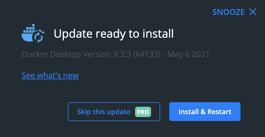 Docker Desktop's Pro-Level Move: Skipping Updates is a Luxury