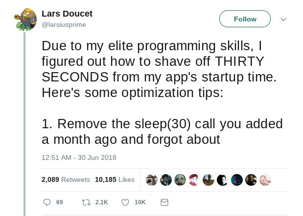 Elite Optimization Tip: Remove the Forgotten Sleep Call