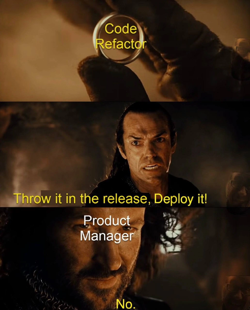 Elrond Demands Refactor Be Deployed; Product Manager Says No