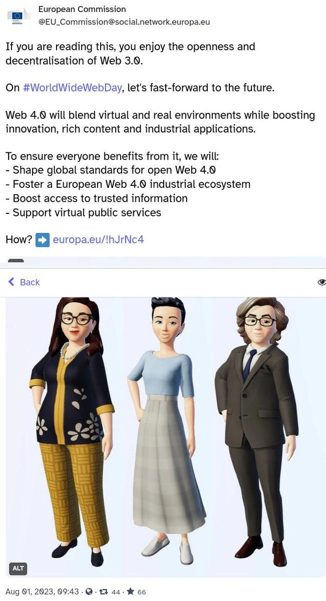 EU Discovers Web 4.0 Buzzwords