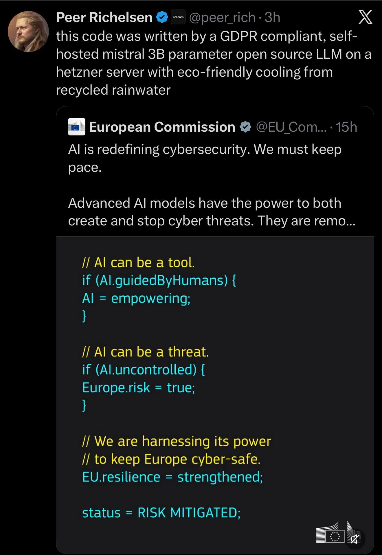 European Cybersecurity, Now Fully GDPR-Compliant Pseudocode