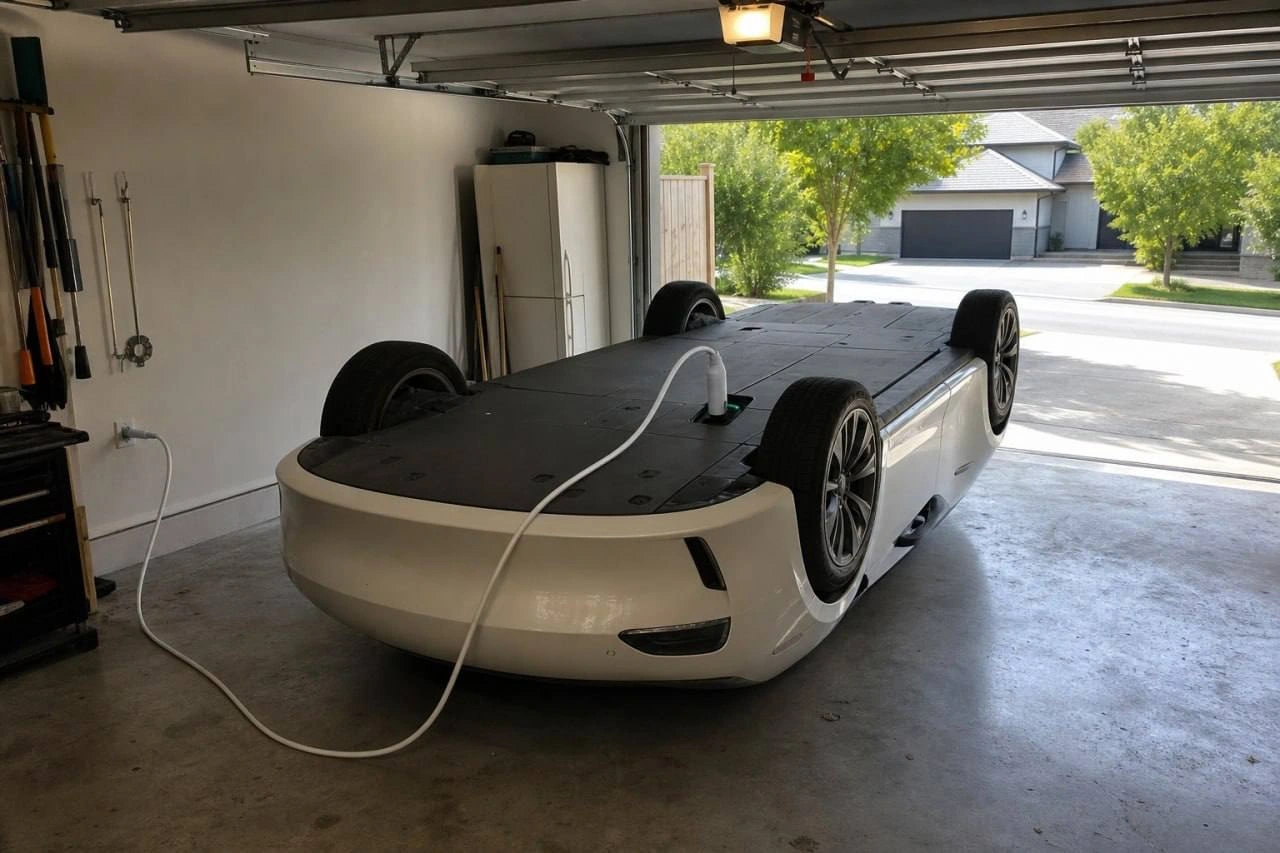 EV Charging Like a Magic Mouse: Flipped Upside Down in the Garage