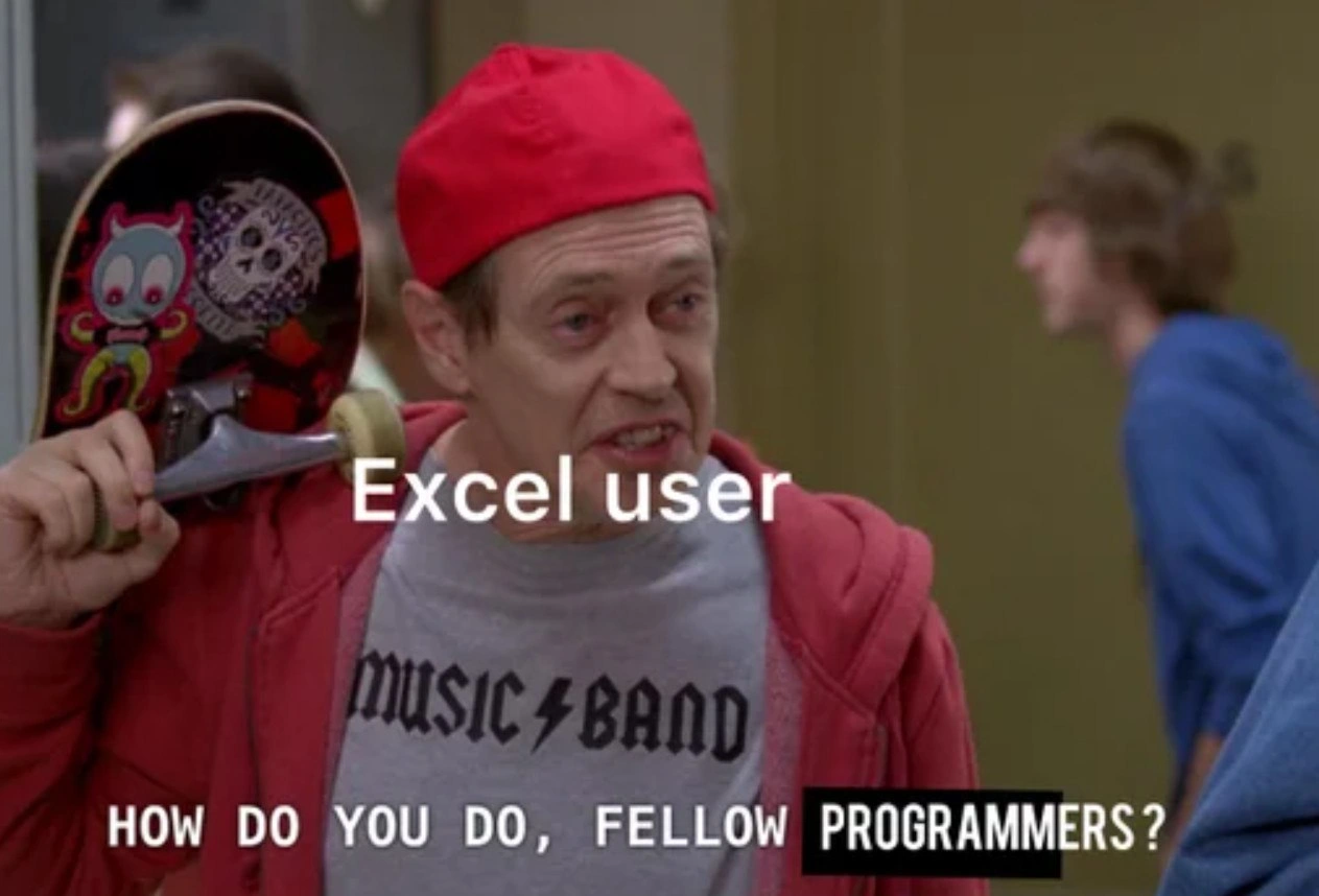 Non-technical executive awkwardly greets developers: “How do you do, programmers?”